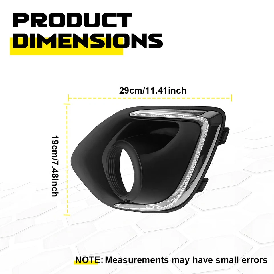 Cubiertas de bisel de luz antiniebla negras y cromadas para Mitsubishi RVR / Outlander Sport 2-10X Foto 2 de 4