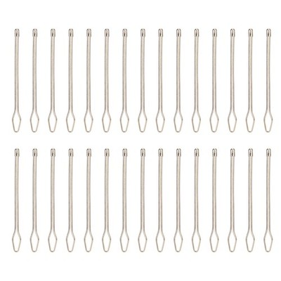 30pcs Drawstring Needle Threader Easy Pull Rost Schutz Elastic Threader Too AK
