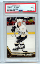 2005-06 Upper Deck Sidney Crosby RC #1 Rookie Class PSA 9 Mint Penguins