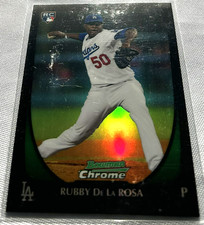 2011 Bowman Chrome Baseball Rubby De La Rosa LA Dodgers Refractor Rookie #30