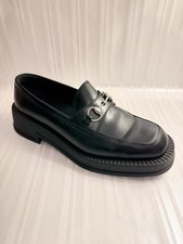 Gucci Black Leather Horsebit Loafer Men's Dress Shoes Size 9 UK