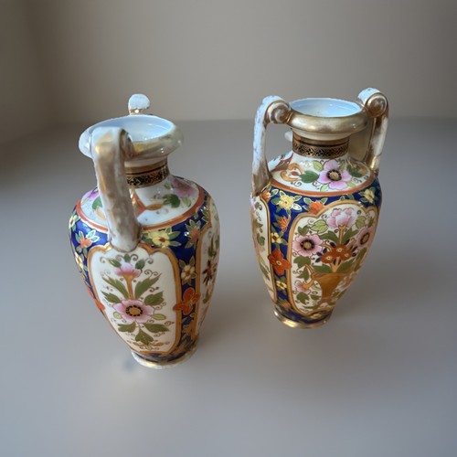 Noritake Two Porcelain Japan Two Handled Vases - Picture 3 of 8