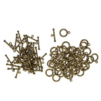 50 Sätze tibetische Silber OT Toggle Verschluss Schmuck machen Verschluss DIY