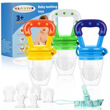 Baby Fruit Feeder/Fresh Food Feeder Pacifier 3 Pack - Infant Teething Feeders