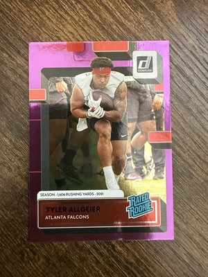 2022 Panini Donruss - Rated Rookie Tyler Allgeier #344 Season Stat Line/500 (RC)