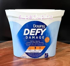 Downy Defy Damage UNSCENTED Total Wash Conditioning Beads NEW 19.5 oz