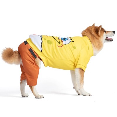 Spongebob Squarepants for Pets Halloween Tee & Shorts Dogs Small, Yellow 