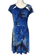 MICHAEL Michael Kors Size Medium Tahitian Reef, Midi Dress Electric blue. NWT.