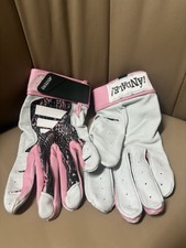 New Adidas Adizero Somos “Andale” Baseball Batting Gloves Size XL Grey Pink