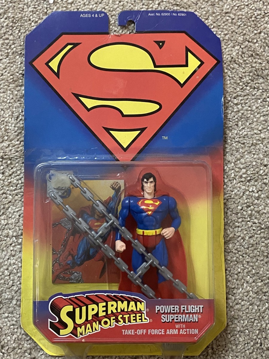 1995 Kenner Superman Power Flight Figure Damaged Card (see pics 