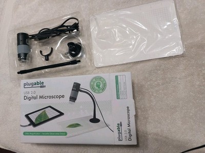 Plugable USB 2.0 Digital Microscope - USB2-MICRO-250X New Never Used Original 