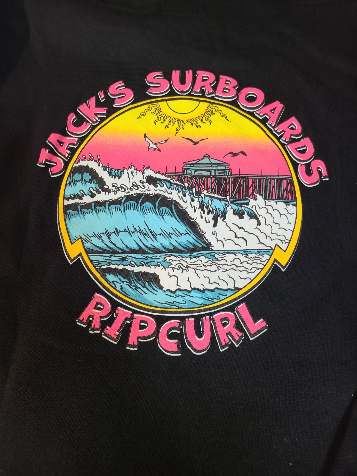 Rip Curl Men's Size M Jack's Pier Hoodie Black New With Tags 