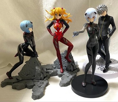 Evangelion Prize Figure Lot Set of 4 Authentic Collectible Anime Figures Japan