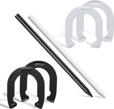 Horseshoes Outside Game for Kids, Metal Horse Shoes Game Kit Includes 4 Horsesho