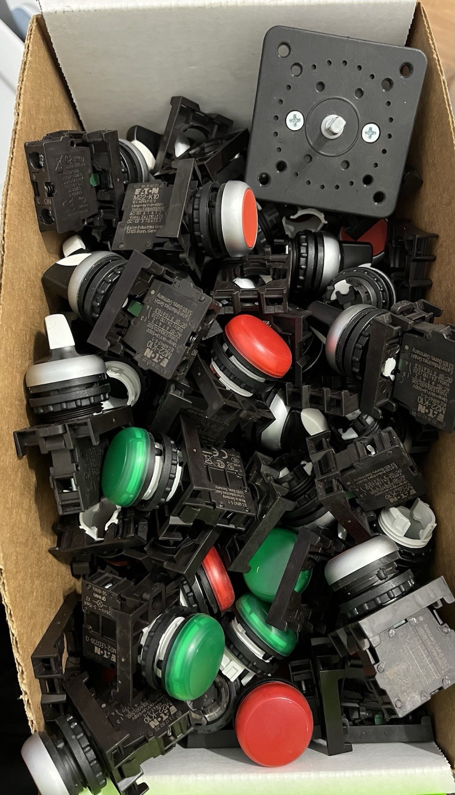 Large Assorted Push Button Parts Lot Eaton