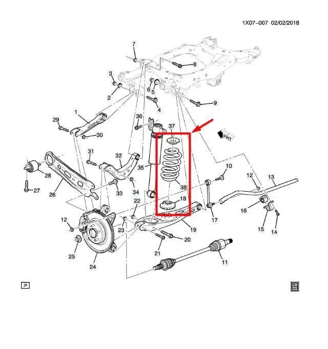 Par de muelles helicoidales de suspensión trasera derecha y derecha GMC Terrain Denali 18-24 AWD 84165208 Foto 2 de 4