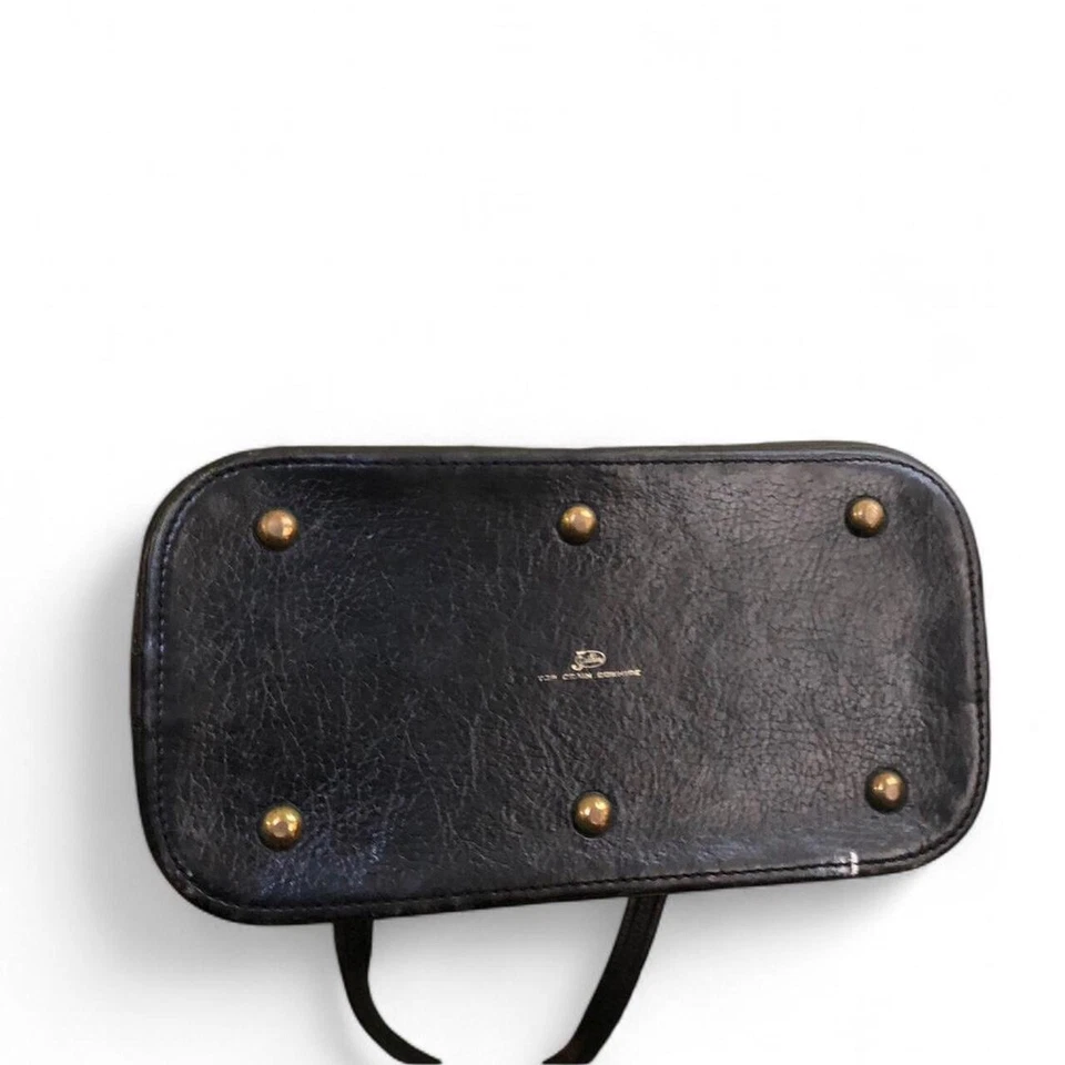 RARO Justin Bolso Médico Médico Vintage Cuero Negro Cartera Latón Bloqueo Giratorio Foto 4 de 4