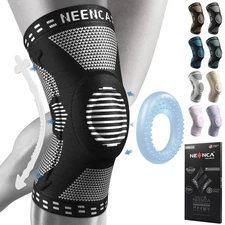 NEENCA Knee Brace Knee Pain Relief Compression Knee Support Side Stabilizer XL