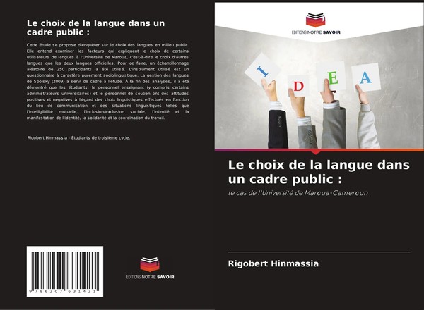 Le Choix De La Langue Dans Un Cadre Public : Rigobert Hinmassia Taschenbuch 2024-image