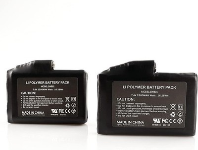7.4V 2200MAH Rechargeable Li-Polymer Batteries (2 Pack）