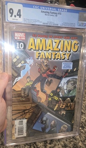 Amazing Fantasy #15 Key 1st Appearance Amadeus Cho App CGC 9.4 White Pages