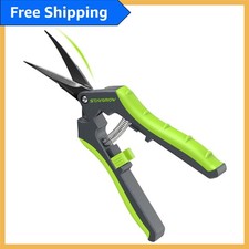6.5" Curved Stainless Steel Pruning Shears for Effortless Gardening Precision