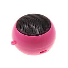 Wired Speaker Portable Audio Multimedia Rechargeable Pink for Cell Phones
