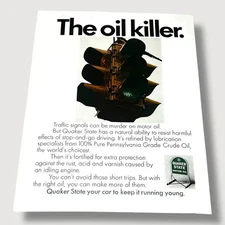 1968 Quaker State Motor Oil The Oil Killer Vintage Print Ad L