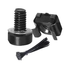 25 Pack M6 x 16 mm Rack Mount Cage Nuts, Server Rack Screws and Washers for S...