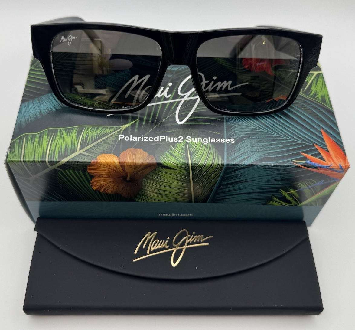 Maui Jim Keahi 873 02 - Black Gloss Frame / Neutral Grey Lens 56mm