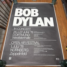 BOB DYLAN 1978 GERMAN TOUR German Tour A1 concert poster NM KIESER