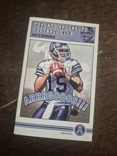 2013 Toronto Argonauts CFL Pocket Schedule