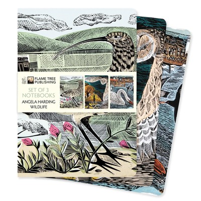 Angela Harding: Wildlife Set of 3 Standard Notebooks Flame Tree Publishing Buch