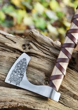 Hand Forged Carbon Steel Viking Bearded Hatche Axe