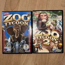 ZOO TYCOON 1 & 2 Pc Cd Rom Base Games - animal sim - FAST POSTAGE