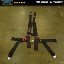 SLASHER OFFROAD 4-POINT BLACK RACE HARNESS 3" SEAT BELT OFF ROAD UTV RZR