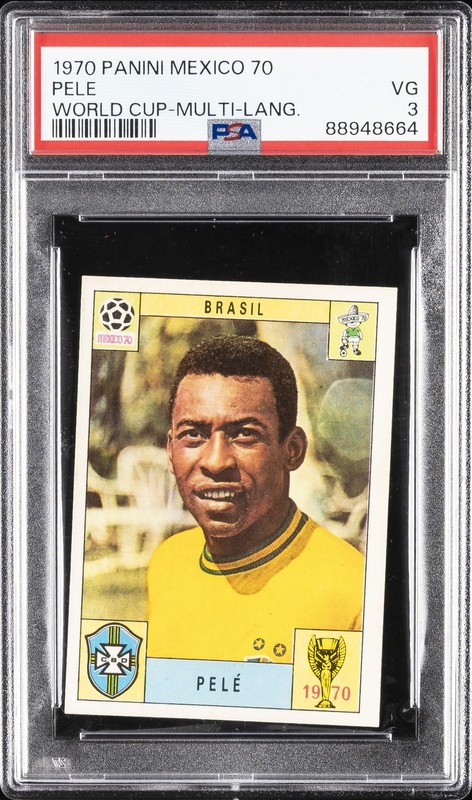 1970 PANINI WORLD CUP MEXICO 70 MULTI-LANGUAGE PELE PSA 3