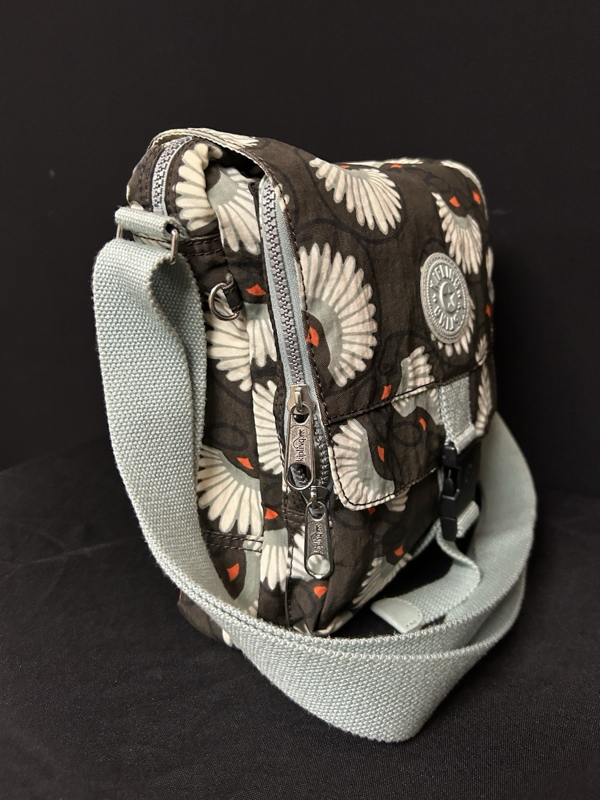 Kipling Floral Pattern Crossbody Multiple Compart… - image 5