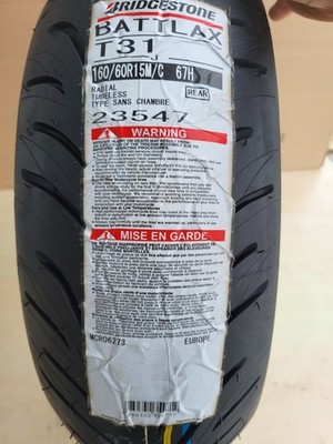 Bridgestone Battlax T31 Rear (J) 160/60 R15 M/C Tl 67H Rear