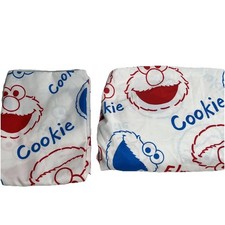 Sesame Street Cookie Monster Elmo Muppet Characters Fitted Sheet pillowcase