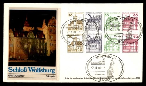 Mayfairstamps Germany FDC 1980 Castles Combo Schloss Wolfsburg First Day Cover a