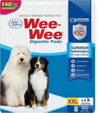 Four Paws Wee-Wee Superior Performance Pee Pads for Dogs 27.5" x 44", White 