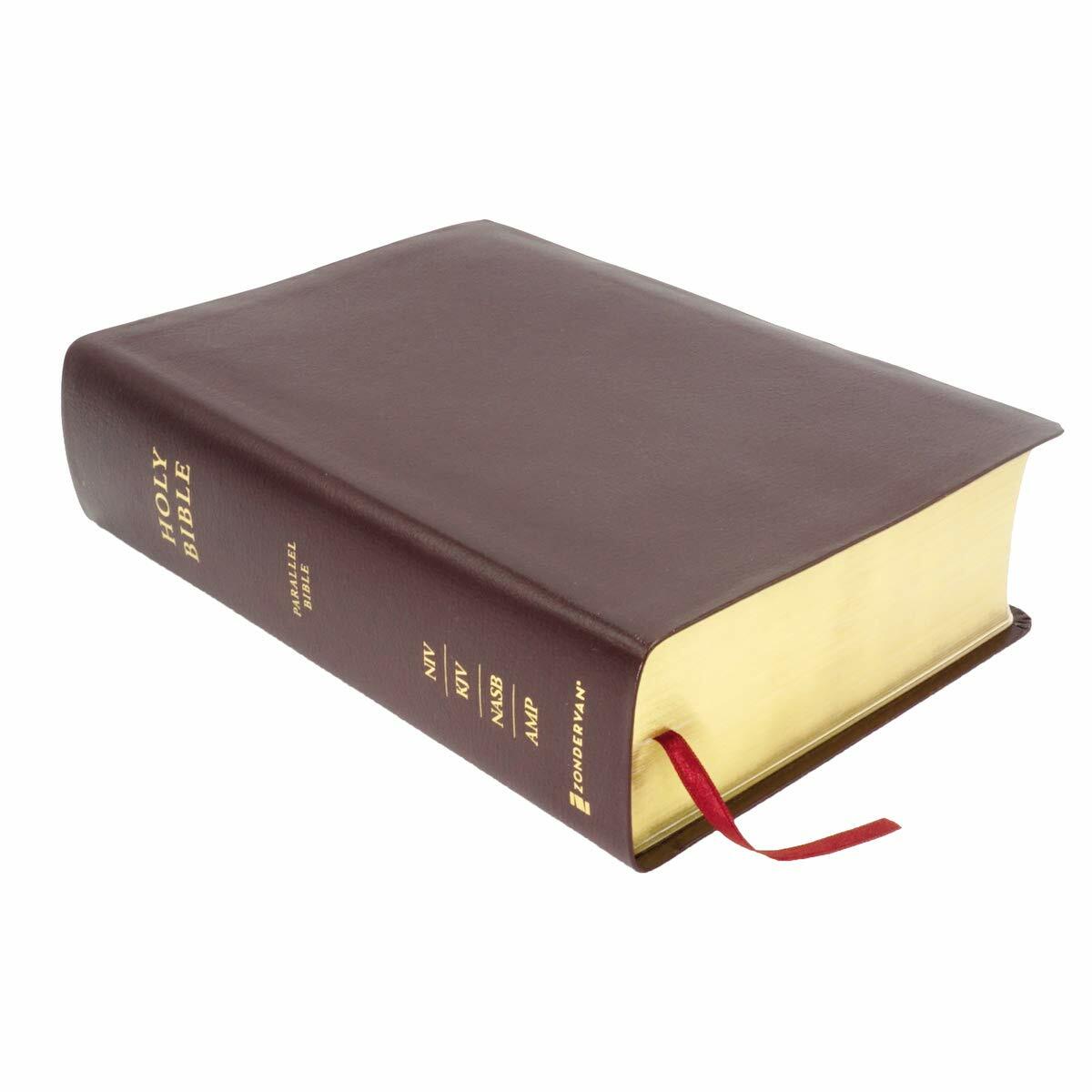 NIV KJV NASB Amplified Parallel Bible Bonded Leather Bible Versions By