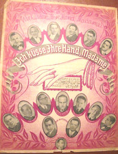 ICH KUSSE JHIRE HAND MADAME Spartito d'epoca-copyright 1928 - 4 pagine