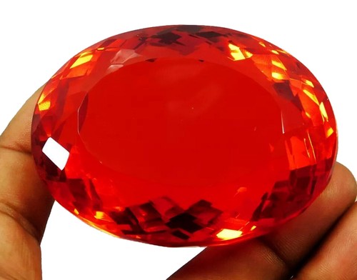 Large Orange Mexican Fire Opal 80+ Ct. Australian Oval Cut Loose Gemstone - Picture 4 of 6