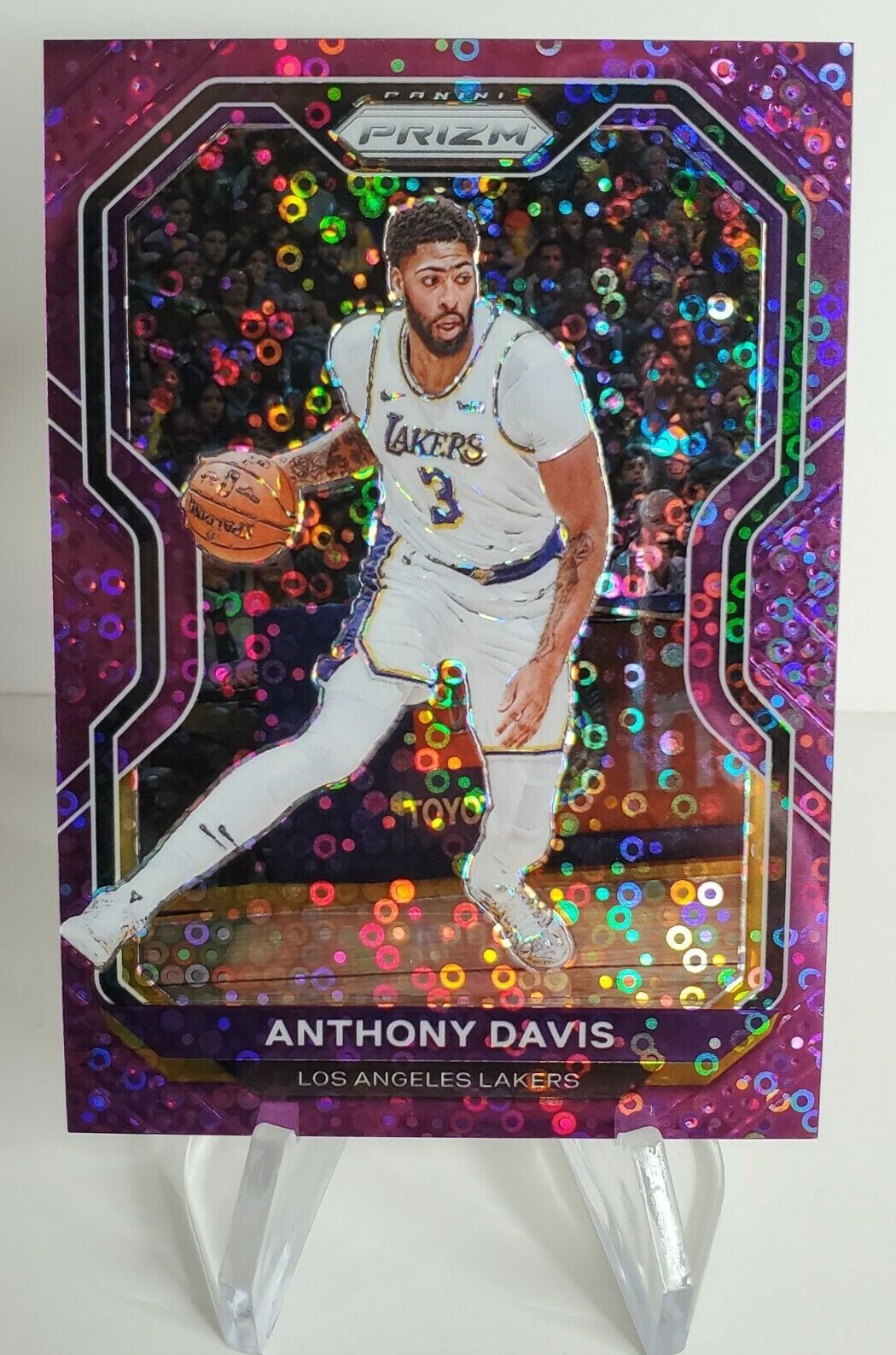 HOT! 2020-21 Prizm Fast Break ANTHONY DAVIS #109 PURPLE Disco /75 LAKERS! RARE🔥