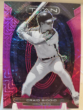2023 Panini Titan CRAIG BIGGIO Purple Mojo Prizm Card #/50 HOUSTON ASTROS SP HTF