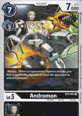 Andromon Alternate Art - BT2-061 - NM - Digimon TCG