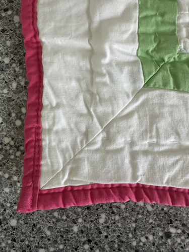 PB Teen Pottery Barn Green White Quilted Patchwork Floral Standard Pillow Sham - Picture 7 of 20
