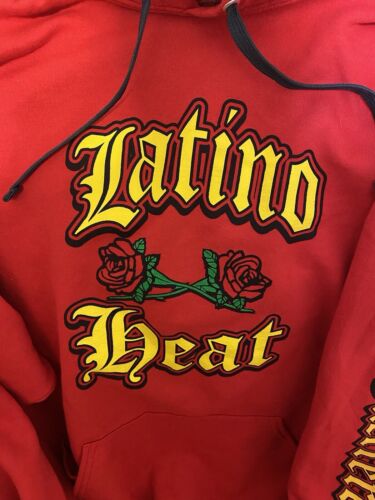WWE EDDIE GUERRERO LATINO HEAT RED HOODIE SWEATSHIRT XXL WWF - Bild 2 von 4